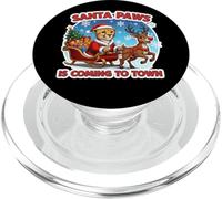 Santa Paws sta arrivando in città Natale amante ghepardo Natale PopSockets PopGrip per MagSafe