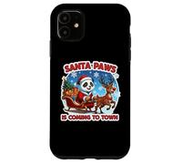 Santa Paws sta arrivando in città Natale Panda Lover Holiday Custodia per iPhone 11