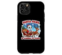 Santa Paws sta arrivando in città Natale Panda Lover Holiday Custodia per iPhone 11 Pro
