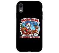 Santa Paws sta arrivando in città Natale Panda Lover Holiday Custodia per iPhone XR