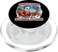 Santa Paws sta arrivando in città Natale Panda Lover Holiday PopSockets PopGrip per MagSafe