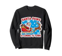 Santa Paws Sta arrivando in Città Natale Pembroke Welsh Corgi Felpa