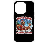 Santa Paws sta arrivando in città Natale Spinone Italiano Dog Custodia per iPhone 14 Pro