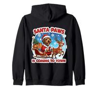 Santa Paws Sta arrivando in Città Natale Spinone Italiano Dog Felpa con Cappuccio