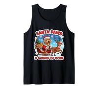 Santa Paws Sta arrivando Natale Glen of Imaal Terrier Dog Fun Canotta