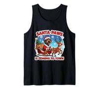 Santa Paws Sta arrivando Natale Wirehaired Pointing Griffon Canotta