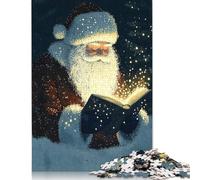 Santa Reading Magic Book Christmas Puzzle Impossible 1000 Pezzi Decorazione Per La Casa. Giochi Rilassamento E Intelligence Per Adulti E Ragazzi Da 14 Anni 500pcs (52x38cm)