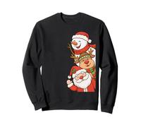 Santa Reindeer Snowman Friends Christmas Kids Xmas Holiday Felpa