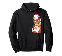 Santa Reindeer Snowman Friends Christmas Kids Xmas Holiday Felpa con Cappuccio