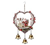 Santa Reindeer Wind Chime - Christmas 2D Acrylic - Holiday Decor Charm | Holiday Porch Wind Chime with Bells Christmas Home Apartment Outdoor Garden Yard Porch Patio Balcony Interno Wall Window