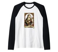 Santa Rita da Cascia Patrono dell'Impossibile Maglia con Maniche Raglan