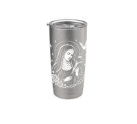 Santa Rita di Cascia Patrona Cattolica dell'Impossibile Bicchiere termico in acciaio inox doppia parete