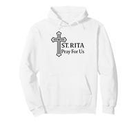 Santa Rita Prega per Noi cattolica Santa Croce Felpa con Cappuccio