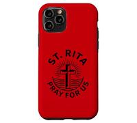 Santa Rita Prega per Noi Croce Fede Custodia per iPhone 11 Pro