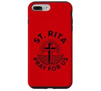 Santa Rita Prega per Noi Croce Fede Custodia per iPhone 7 Plus/8 Plus