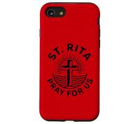 Santa Rita Prega per Noi Croce Fede Custodia per iPhone SE (2020) / 7/8