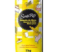 Santa Rita Sémola de Maíz per Polenta, Farina di Mais, 1 kg, Confezione da 3