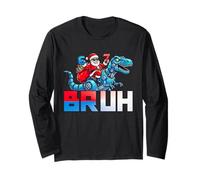 Santa Robot Dinosaur 6 7 Bruh Christmas Kids Adults Holiday Maglia a Manica