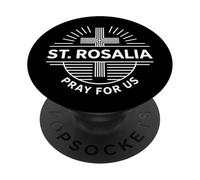 Santa Rosalia Prega Per Noi Santo Patrono Cattolico PopSockets PopGrip Adesivo