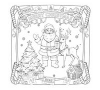 Santa’s Christmas Adventure. A 90s Christmas Story Colouring Book