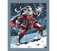 Santa’s Midnight Strike: Christmas Composition Book - College Ruled: Epic holiday notebook for action lovers, journaling, and schoolwork