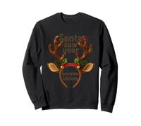 Santa Saw Your Browser History Funny Christmas Tee Felpa