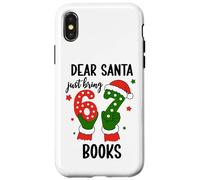 Santa Says 67 Christmas 6-7 Dear Santa Just Bring 6 7 Books Custodia per iPhone X/XS