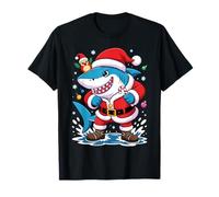 Santa Shark Costume for Kids Boys Adults Funny Christmas Maglietta