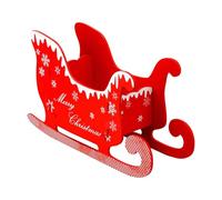 Santa Sleigh Red - Ornamento Per Display, Decorazione Stagionale Riutilizzabile, Spaziosa Moneta Padrona Vacanze, Accento Decorativo Per Ufficio Creativo | Con Tavolo Vacanze Prato