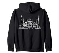 Santa Sofia Linework Architetto Felpa con Cappuccio