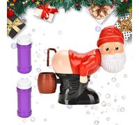 Santa Soplador de Burbujas | Máquina Automática de Burbujas | Travieso con Luces y Música para Decoración de Navidad Interior Esterno