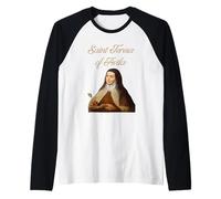Santa Teresa d'Avila Scrittura, in contemplazione Spirituale Maglia con Maniche Raglan