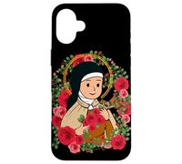 Santa Teresa di Lisieux Kids Little Flower Rose Cattolica Santa Custodia per iPhone 16 Plus