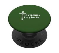 Santa Veronica Pray For Us Croce RCIA Presente PopSockets PopGrip Adesivo