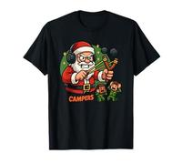 Santa vs Campers Funny Gamer Christmas Slingshot Maglietta