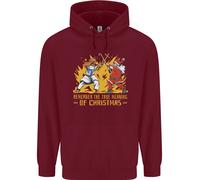 Santa Vs Jesus Divertente Natale Xmas Uomo Felpa