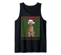 Santa Weimaraner Cane Razza Braco De Weimar Brutto Natale Canotta
