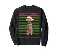 Santa Weimaraner Cane Razza Braco De Weimar Brutto Natale Felpa