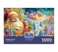 Santa with Gifts And Teddy Bears Puzzle Da 1000 Pezzi Ideale Per I Regali Di Compleanno E Di Vacanza 52x38cm/1000pcs