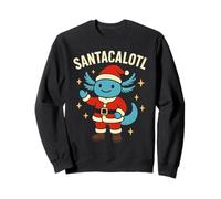 Santacalotl Santa Claus Cute Blue Axolotl New Year Christmas Felpa