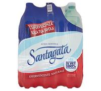 Santagata, Acqua Minerale Effervescente Naturale - 6 Bottiglie da 1.5 Litri