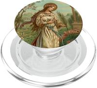Sant'Agnese di Roma - Biglietto di preghiera vintage con santi dell'arte cattolica PopSockets PopGrip per MagSafe