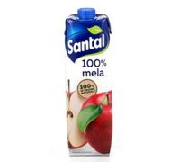 Santal Succo 100% Mela 1L x12 Brick Succo di Frutta Totale 12 Litri
