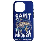 Sant'Andrea Patrono del Pescatore Pesca San cattolico Custodia per iPhone 16 Pro