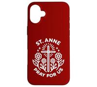 Sant'Anna Prega Per Noi Floreale Cristiano Cattolico Novena Custodia per iPhone 16 Plus