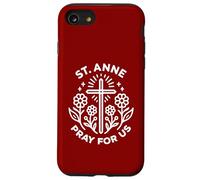 Sant'Anna Prega Per Noi Floreale Cristiano Cattolico Novena Custodia per iPhone SE (2020) / 7/8