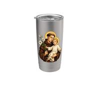 Sant'Antonio di Padova Bicchiere termico in acciaio inox doppia parete