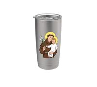 Sant'Antonio di Padova Bicchiere termico in acciaio inox doppia parete