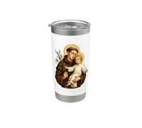 Sant'Antonio di Padova Bicchiere termico in acciaio inox doppia parete
