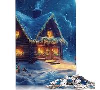 Santas Cozy Christmas Cottage Puzzle Impossibili 1000Pcs Decorazione Per La Casa. Rilassamento E Intelligence Per Adulti E Bambini Da 12 Anni 500pcs (52x38cm)